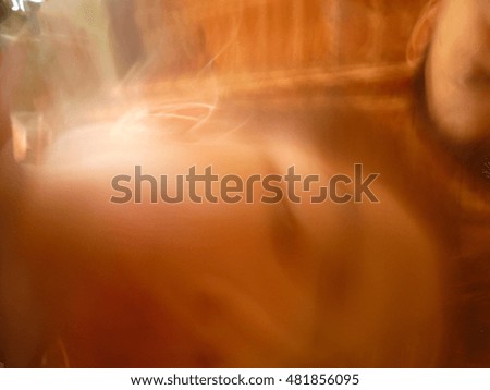 the blur of orange face
