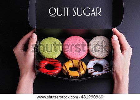 Woman Motivation Inspirational quote Quit sugar, you are sweet enough already. Diet, fitness, healthy lifestyle concept.