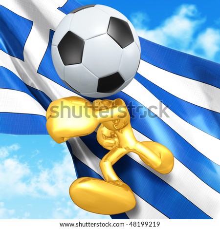 Mini Gold Guy Soccer Football