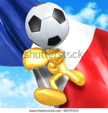 Mini Gold Guy Soccer Football