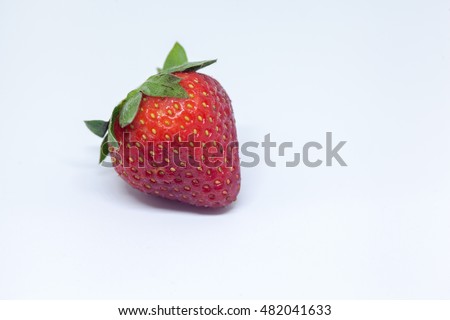 Strawberry on white background, Strawberry isolate