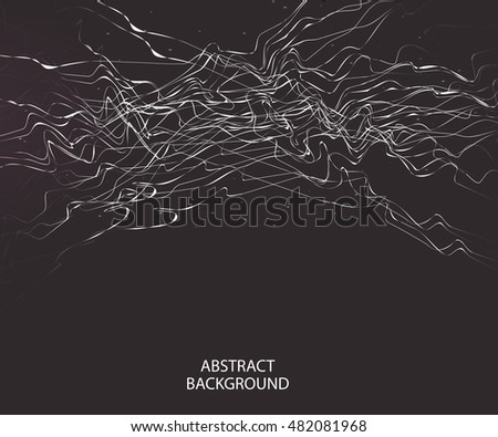 Bright glowing background with electric lines with place for text. illustration