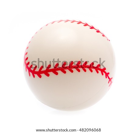 white baseball isolated on white background