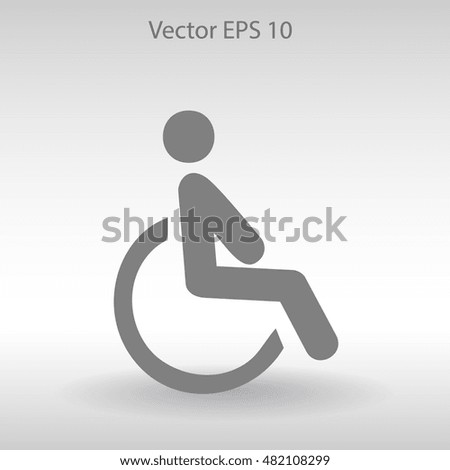 Flat disabled icon. Vector