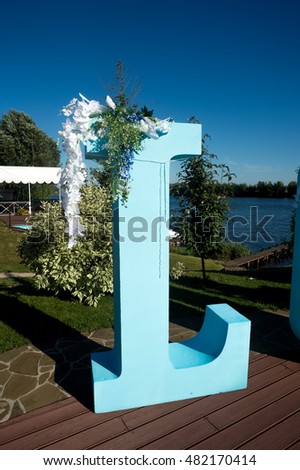 letter L foam turquoise for men