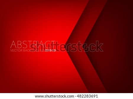 Red angle arrow overlap vector background on space for text and message artwork design