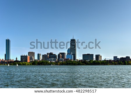 Charles River view of the Boston Skyline