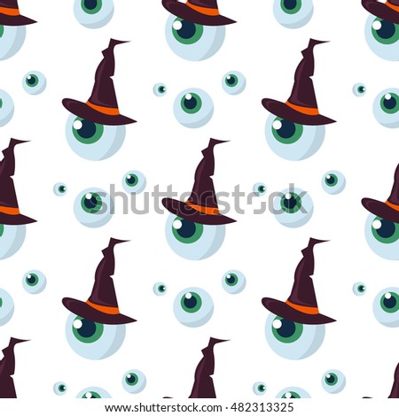 Halloween seamless pattern eye decoration ghost. Scary wallpaper horror design halloween seamless pattern spooky silhouette. Holiday october scary halloween seamless pattern fear texture.