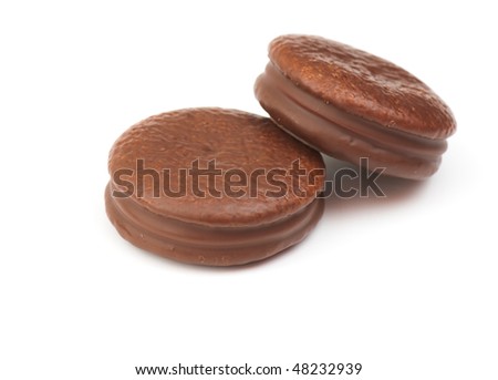 Sweets photographed in studio on white isolated background