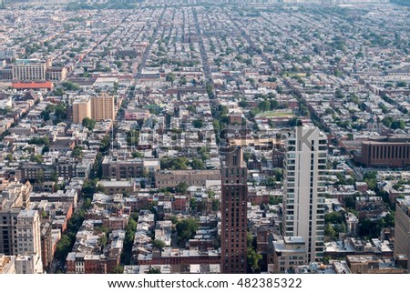 Philadelphia aerial view pano cityscape landscape town
