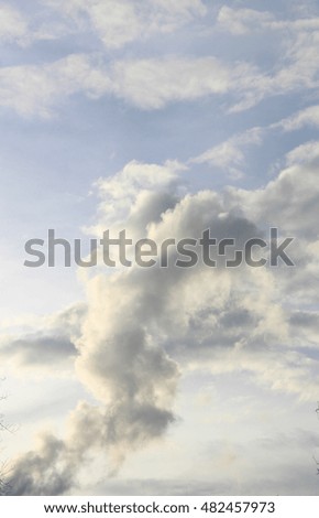 soft focus of white cloud like the long way to the sky concept of way to heaven