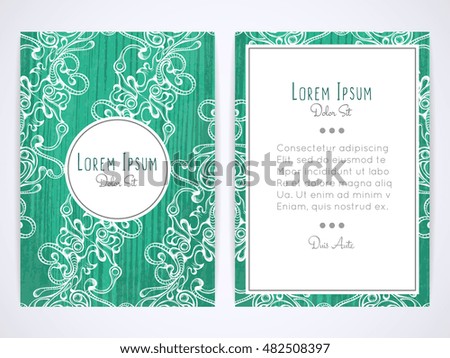 Cover design with hatched ornament. Retro style. Brochure, flyer, invitation or book cover. Size a4. Vector illustration, eps10