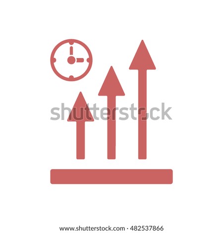 Business graph icon,vector.