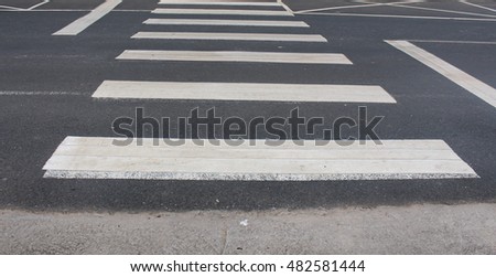 Zebra traffic walk way on the street in city