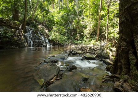 Beautiful waterfall  in chantaburi province asia southeast asia Thailand