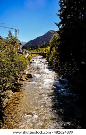 Photo picture Beautiful view of mountain river in summer