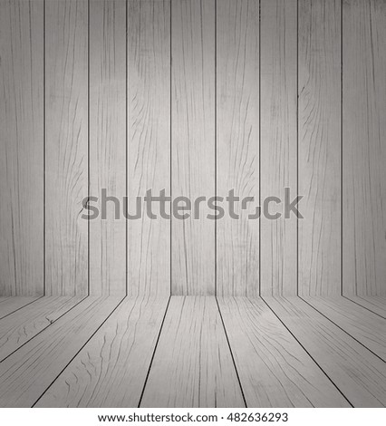 Grey wood room interior. wood wall and floor texture background  - can be used mock up for montage products display