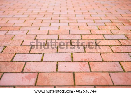 pattern of brick background,Brick walk way.