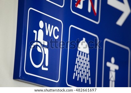 Disabled WC sign