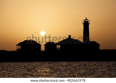 Lighthouse on sunset - Texas, USA