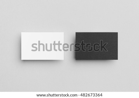 Black & White Business Card Mock-Up (85x55mm)