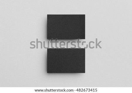 Black Business Card Mock-Up (85x55mm)