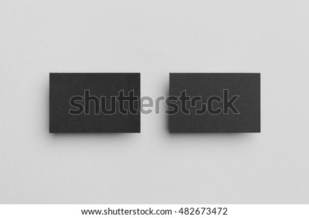Black Business Card Mock-Up (85x55mm)