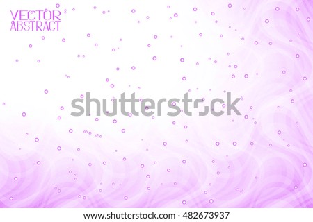 Abstract Curve Pattern with Balls. Structure Smoke Pattern. Vector Illustration