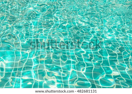 abstract background, The sunlight of the  water in the pool , dimensional waves on water.