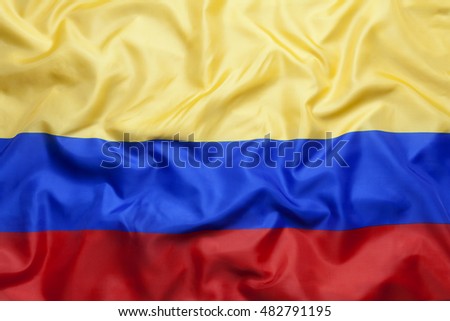 Textile flag of Colombia for a background