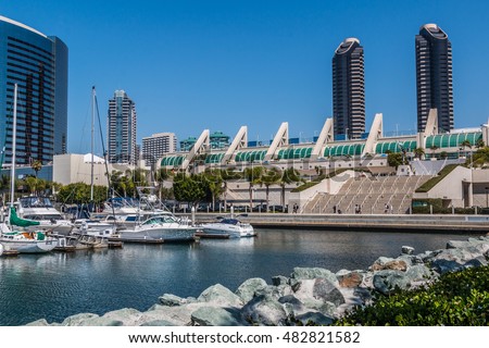 San Diego convention center as seen from the Embarcadero South. 