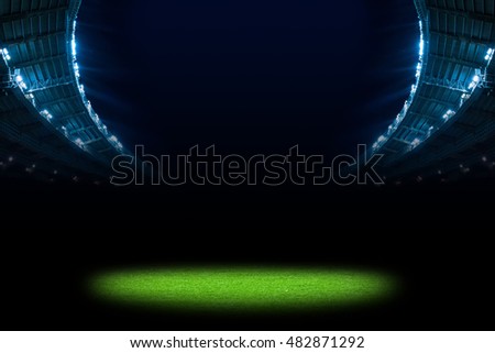 lights in soccer stadium at night match