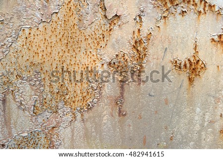 Old rusty metal plate background texture