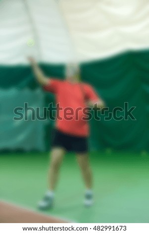 Tennis workout training theme creative abstract blur background with bokeh effect