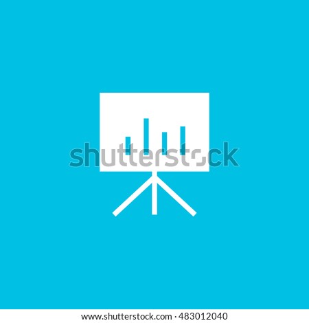 Statistics icon vector. Board clip art. Business Growing Chart Presentation.