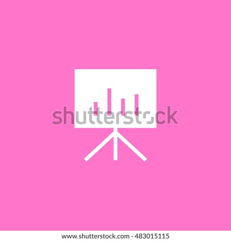 Statistics icon vector. Board clip art. Business Growing Chart Presentation.
