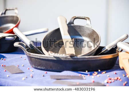 knives and iron pans