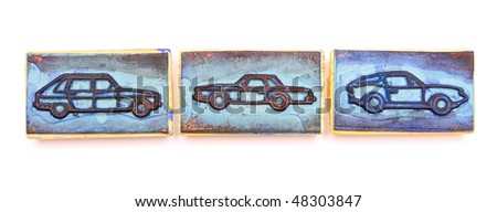 vintage rubber stamps (cars)