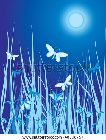 butterflies in the moon-light