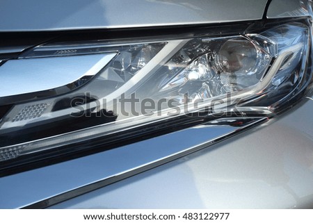 Gray modern car closeup