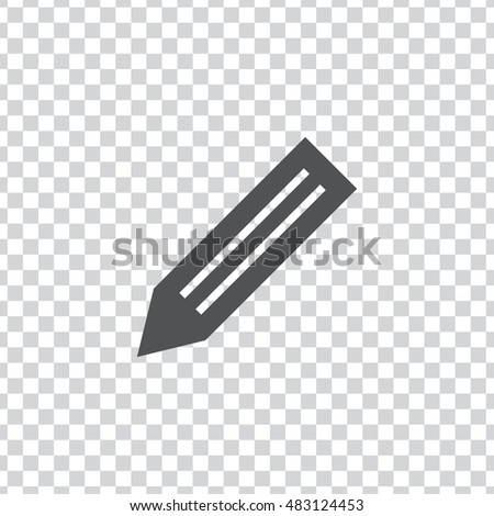 Pencil icon vector, clip art. Also useful as logo, silhouette and illustration.