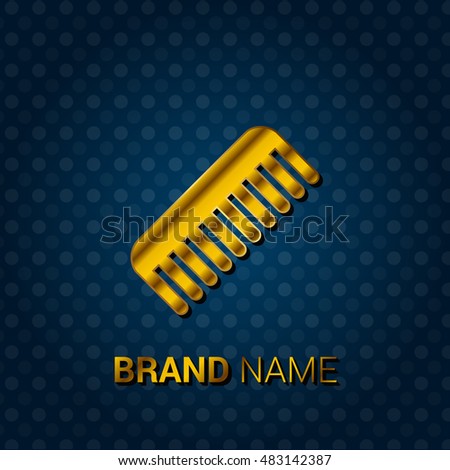 Comb Royal Golden & Blue Metallic Premium Corporate Logo / Icon
