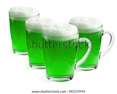   Green beer for St Patrick's Day