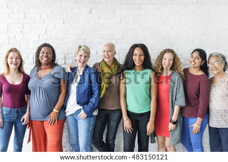 Group of Women Happiness Cheerful Concept Royalty-Free Stock Photo #483150121