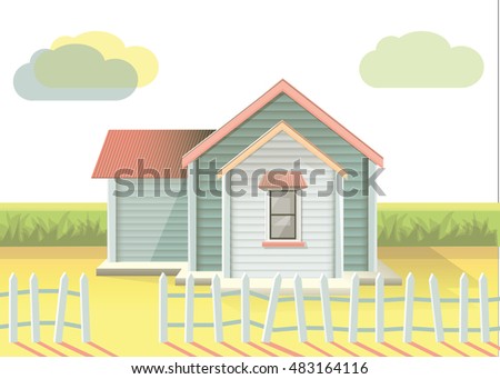 House with a garden