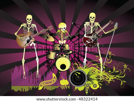 Music poster;Skeleton