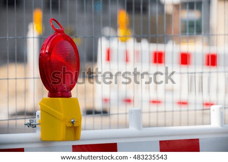 Warning light and fences