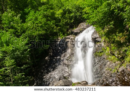 waterfall water nature falling river flowing outdoors