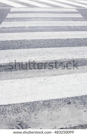 Zebra crossing or crosswalk on street for walk across.