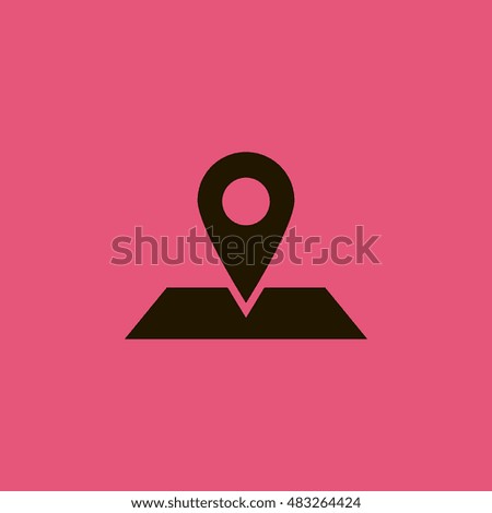 Map marker icon vector, clip art. Also useful as logo, silhouette and illustration.